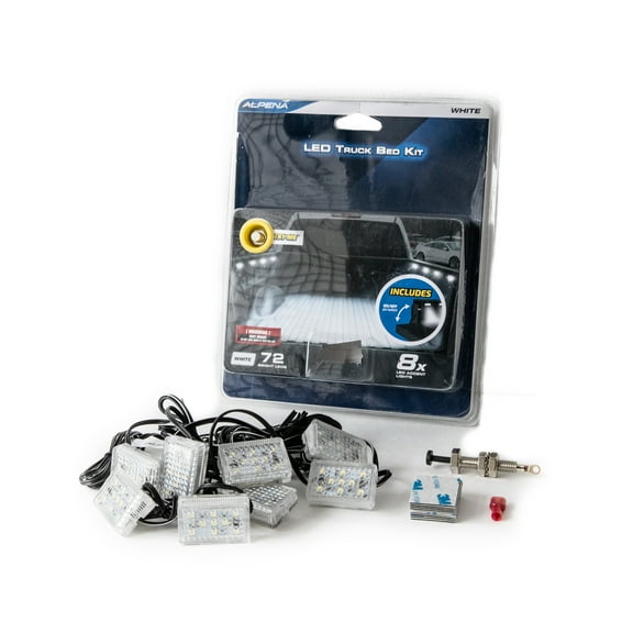 Alpena Truck Bed White LED Pod Lights with Pin Switch, 12V, Model 77691, Universal Make/Fit Type for Cars, Trucks and SUVs