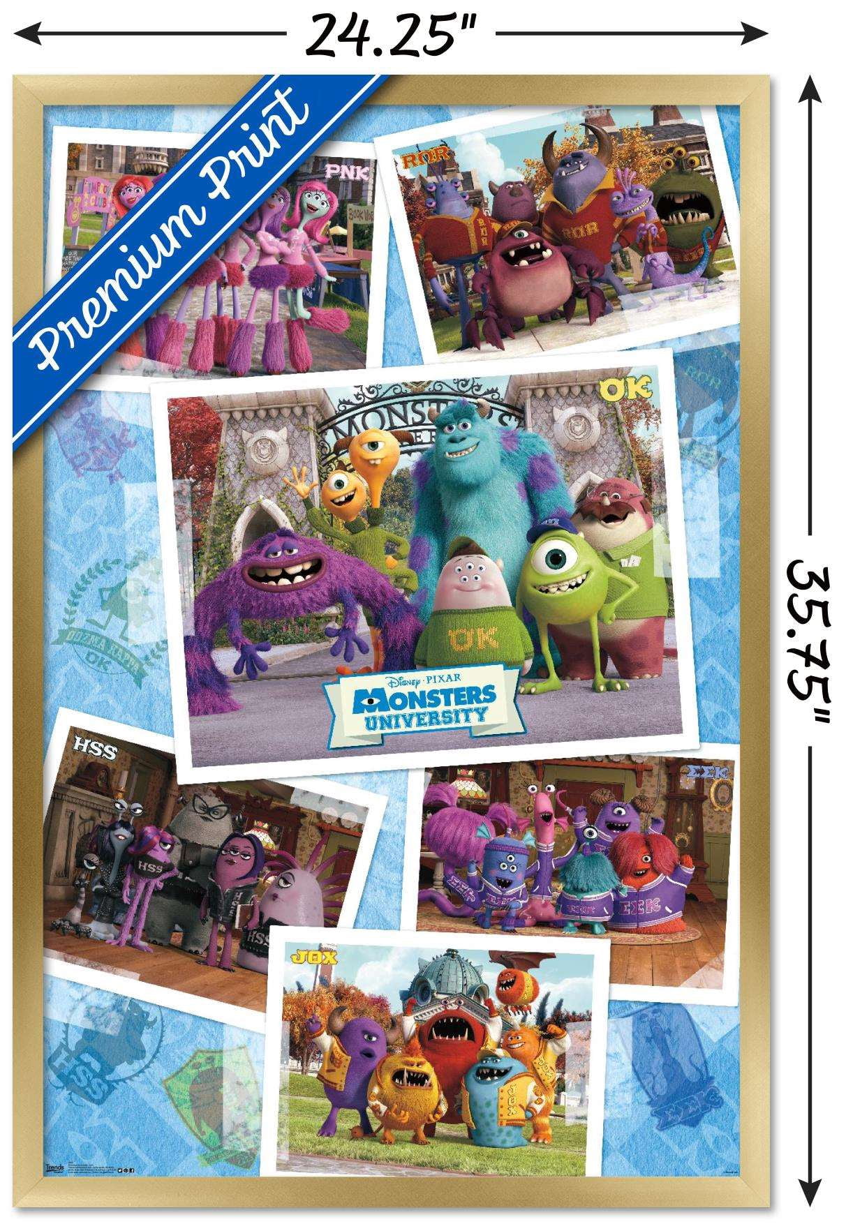 Disney Pixar Monsters University - Grid Wall Poster, 22.375" x 34", Framed
