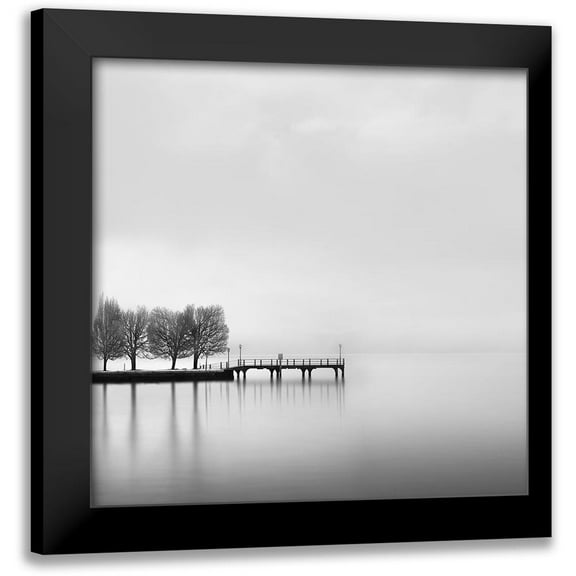 Digalakis, George 12x12 Black Modern Framed Museum Art Print Titled - Kastoria Lake 001