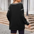 thumbnail image 4 of Luxalzxs Oversized Tunic Sweatshirt for Women Crewneck Long Sleeve Side Zipper Pullover Tops Sweatshirts 2024 Fall Trendy Clothes, 4 of 5