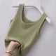 thumbnail image 2 of Chaleco sexy sin mangas para mujer, camisola de punto con cuello redondo, camiseta blanca y negra de Color puro, camiseta sin mangas ajustada de talla grande, 2 of 4