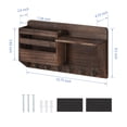 thumbnail image 3 of Wall Mount Mail & Key Holder Organizer, Key hanger,with 6 Key Hooks, Brown, 3 of 3