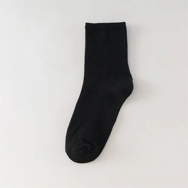 Calcetines tobilleros para hombre y mujer, ropa de dormir deportiva japonesa, Sexy, a la moda, elástica hasta el muslo, informal, color liso