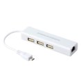 thumbnail image 1 of Adaptateur USB vers Ethernet LAN RJ45 avec 3 Ports Micro USB vers RJ45, 1 of 6