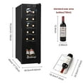 thumbnail image 3 of GoDecor Countertop Wine Cooler - Freestanding Compact Mini Wine Fridge 12 Bottle w/Digital Control, 3 of 14
