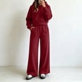 thumbnail image 6 of Wide Leg Sweatpants Sets for Women 2 Piece Outfit,Long sleeves Hoodie,High Waist Pants with Pockets,Solid Color Casual Sets,Fall Tracksuit,Spring Casual Outfits, 6 of 6