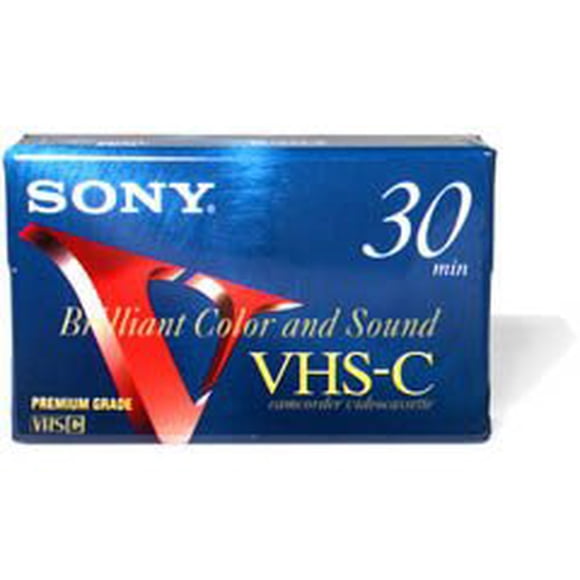 Videocasete Sony Premium Grade VHS-C de 30 minutos, 1 unidad