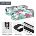 thumbnail image 4 of Fotbe Flamingo Pattern Leather Pencil Case, Pencil Pouch with Durable Zipper, Compact and Stylish Organizer for Stationery, Art Supplies, Travel Essentials, 4 of 7