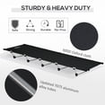 thumbnail image 3 of Lightweight Aluminum Camping Cot - Portable Folding Bed | 75" x 26" Black | Ideal for Outdoor Trips, Camping, & Rest | 331lb Capacity, 3 of 7