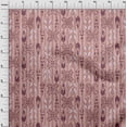 thumbnail image 4 of oneOone Rayon Dark Rose Brown Fabric Asian Block Craft Projects Decor Fabric Printed By The Yard 56 Inch Wide, 4 of 4