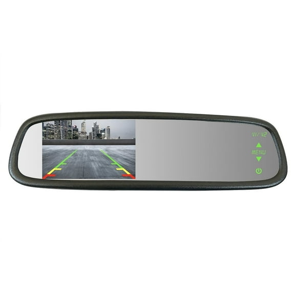 Master Tailgaters Sleek Rear View Mirror with Ultra Bright 4.3" Auto Adjusting Brightness LCD - Universal Fit