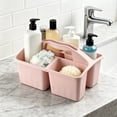 thumbnail image 6 of Pink Plastic Shower Caddy Basket With Drainage Holes, Portable Handheld Bath Storage Organizer for Toiletries Shampoo Conditioner, Wash Basket for Dorm Bathroom Travel, Household Shower Tote, 6 of 6
