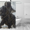 Black animal Shower Curtain Waterproof Fabric Shower Curtains for