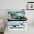 thumbnail image 5 of Erosebridal Ocean Sea Theme Comforter Sets King Size, Boat Beach Comforters & Duvets, Reversible 3 Pieces, 5 of 7