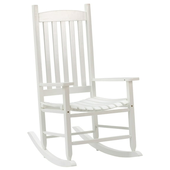 Rocking Chair, Wooden Rocking Chair, Outdoor Patio Rocking Chair with High Back and Armrests, Front Porch Rocking Chair, Stable and Durable for Porch Garden and Patio