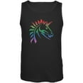thumbnail image 1 of Gay Pride LGBT Rainbow Unicorn Black Adult Tank Top, 1 of 1