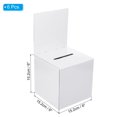thumbnail image 2 of Unique Bargains Ballot Box 6'x6'x6' Raffle Box with Removable Header Board Suggestion Box Cardboard Box White 6Pack, 2 of 5