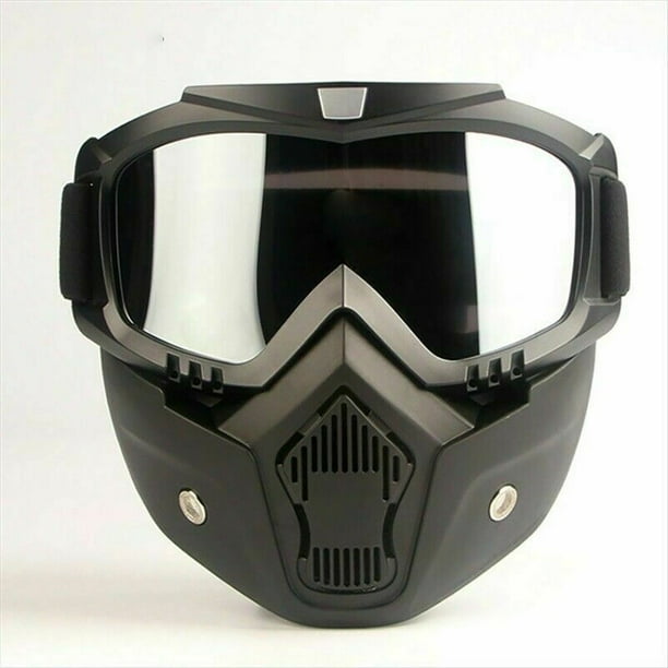 Face Modular Motorcycle Shield Helmet Goggles Riding Sun Glasses