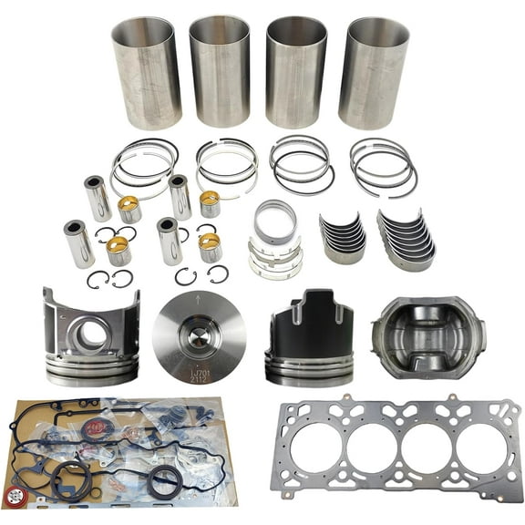 V2067 Engine Overhaul Rebuild Kit (No valve set) 16 Valves Piston Round Combustion Chamber 40mm For Kubota V2607 V2607-DI V2607T Engine