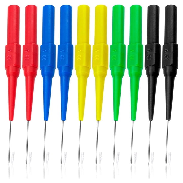 10 de Sonda de Prueba, No Destructivos de Aislamiento de Acero Inoxidable, de Sonda de Perforación de Alambre de 0,7 Mm, Sondas de Multímetro