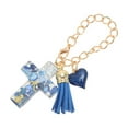 thumbnail image 5 of Unique Bargains 1 Pc Heart Cross Water Cup Pendant Blue Metal Resin, 5 of 5