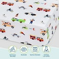 thumbnail image 4 of Wildkin Microfiber Fitted Crib Sheet for Boys & Girls, Soft & Breathable Fabric for Kids, Measures 52 x 28 Inches, Fits Standard Crib Mattress, BPA-free (Heroes Blue), 4 of 9