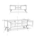 thumbnail image 4 of Hunter Solid Mango Wood TV Media Stand in Grey For TVs up to 65 inches, 4 of 4