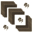 thumbnail image 2 of Dritz Smooth Campaign Hardware Corners, Small, 3 Pack, Antique Brass, 2 of 4