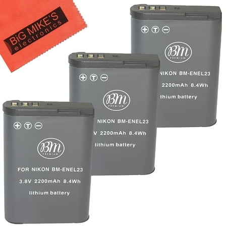 BM Premium 3-Pack of EN-EL23 Batteries for Nikon Coolpix B700, P900