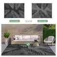 thumbnail image 2 of DEORAB 10'x14' Outdoor Rugs Patio Waterproof Outside Mat Reversible Plastic Camping Carpet,Black & Gray, 2 of 9