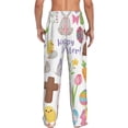 thumbnail image 3 of Xecao Happy Easter1 Men's Straight Lounge Pajama Pants: The Ultimate in Comfortable Sleepwear, 3 of 9