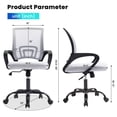 thumbnail image 3 of JONPONY Ergonomic Office Chair，Swivel Desk Chair with Lumbar Support, Adjustable Height with Armrests for Adults,White, 3 of 13
