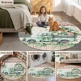 thumbnail image 6 of Eucalyptus Trucks 3ft Area Rug, Spring Rustic Floral Wooden Burlap Washable Non-Slip Small Round Rugs for Entryway Bedroom Kitchen, Soft Circle Carpet for Dining Room, Playroom Nursery Rug, 6 of 9