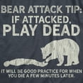 thumbnail image 2 of Mens Bear Attack Tip T Shirt Funny Camping Hiking Outdoor Adventure Sarcastic Tee Graphic Tees, 2 of 9