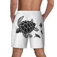 thumbnail image 4 of Daiia Family Of Sea Turtles Mens Swim Trunks Swim Shorts Quick Dry Swim Shorts with Mesh Lining Pockets-3X-Large, 4 of 9