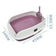 thumbnail image 4 of Cajas de arena para gatos Gatos de interior Cama para gatos Bandeja de arena Marco desmontable Anticonejo Rosa, 4 of 9