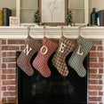 thumbnail image 4 of Timber Green 5 Quilted Christmas Stocking with Personalized Letter Charm by Marilee Home, 4 of 7