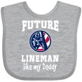 thumbnail image 3 of Inktastic Future Lineman Like Daddy Boys Baby Bib, 3 of 4