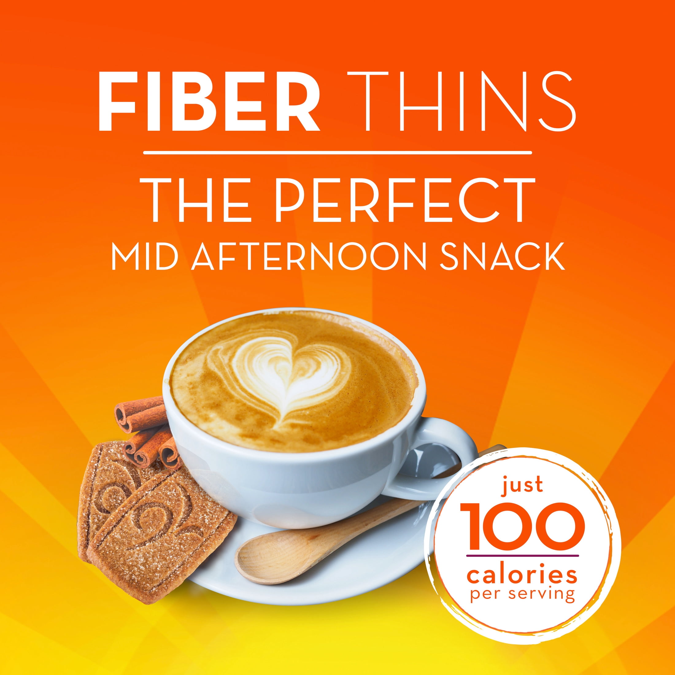 Metamucil Fiber Thins, Psyllium Husk Snack, Cinnamon Spice, GLP-1 Friendly Fiber>, 24 Count