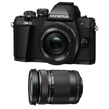 Olympus OM-D E-M10 Mark II Digital Camera w/ 14-42mm IIR & 40-150mm