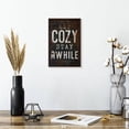 thumbnail image 2 of Elephant Stock Get Cozy Typography Wall Art - Vertical Canvas Wall Art - Living Room Wall Decor - Inspirational And Typography Canvas - Brown And White Decor - 8" x 12", 2 of 8