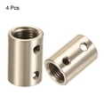 thumbnail image 3 of Uxcell M10 M4 Thread Sleeve Stud Pipe Connector Round Coupling Nut Nickle Color 4 Pack, 3 of 5