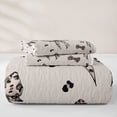 thumbnail image 5 of Manfei Cheetah Print Bow Twin Quilt Set For Girl,Chic Leopard Pattern Twin Coverlet Set For Kids,2-Piece, 5 of 7