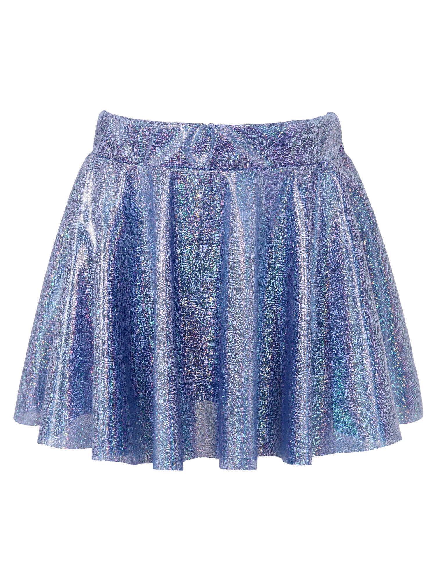 VernLan Girl's Metallic Skater Skort Dance Athletic Shiny Pleated A-Line Mini Scooter Skirt For Cheerleading Performance White 6-8 Years In | Whizz - Foto 7