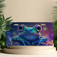thumbnail image 6 of 1 Pcs License Plate Covers & Frames, Cosmic - colored Frog For Decorative Front, Aluminum License Plate Covers & Frames Cover For Men Women, 12" X 6", 6 of 7