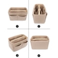 thumbnail image 3 of Organizador de cartera de fieltro con cierre LEXSION, beige, mediano, 3 of 6