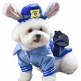 thumbnail image 2 of Hooded Funny Cosplay Costume for Small Dogs, Cats & Rabbits (Police Officer Style), 2 of 5