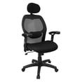 thumbnail image 2 of Super Mesh Back Chair with Headrest and Arms, Black, 2 of 5