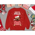thumbnail image 4 of Tstars Unisex Boys Ugly Christmas Sweatshirt – Santa Paws Pug Dog Funny Holiday Shirt for Kids, 4 of 6