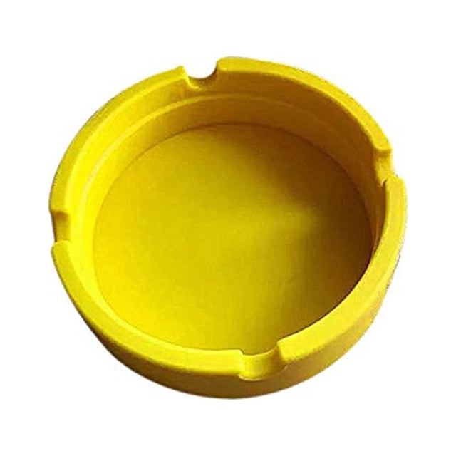 Bewildely Cenicero de silicona para fumar, contenedor de cigarrillos, soporte para pipa de cigarro, almacenamiento encendedores amarillo